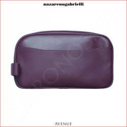 Avenue - XX-49/0033-021 Nagy toalett táska, bordó bőr