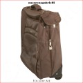 Follow me - XX-11/0057-010 Görgős öltönytartó vállpánttal, barna vászonból
